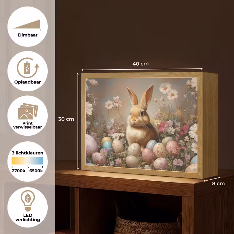 Lightbox - Wandlamp - Paashaas - Lente - Paaseieren — 10
