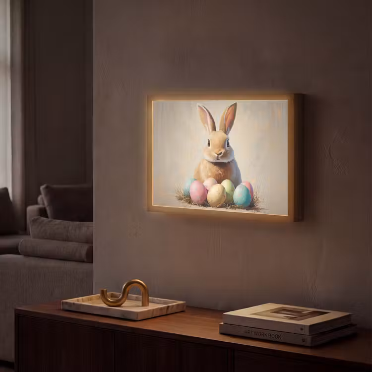 Lightbox - Wandlamp - Paashaas - Pastel - Eieren — 2