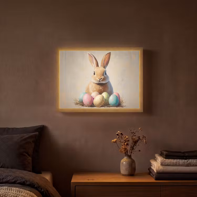 Lightbox - Wandlamp - Paashaas - Pastel - Eieren — 3