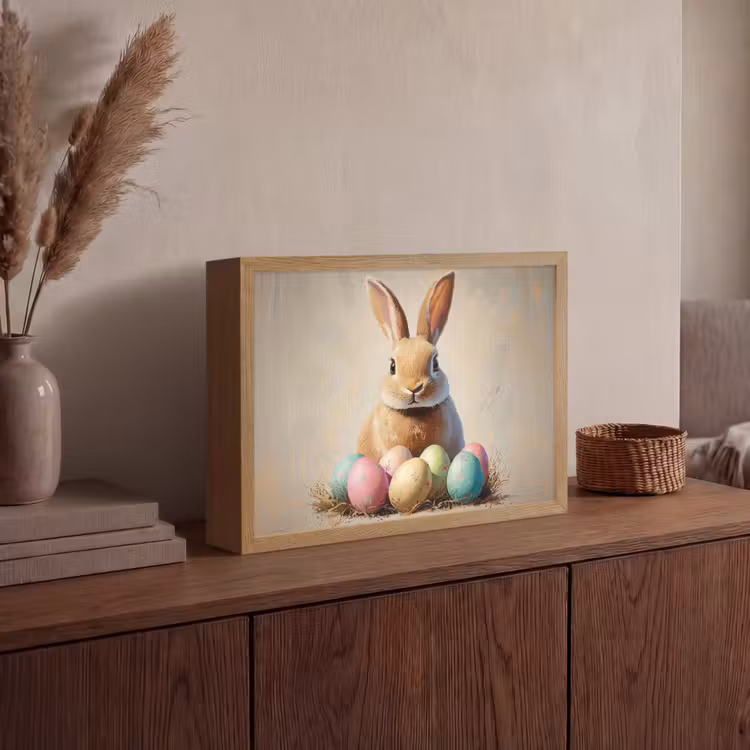 Lightbox - Wandlamp - Paashaas - Pastel - Eieren — 4