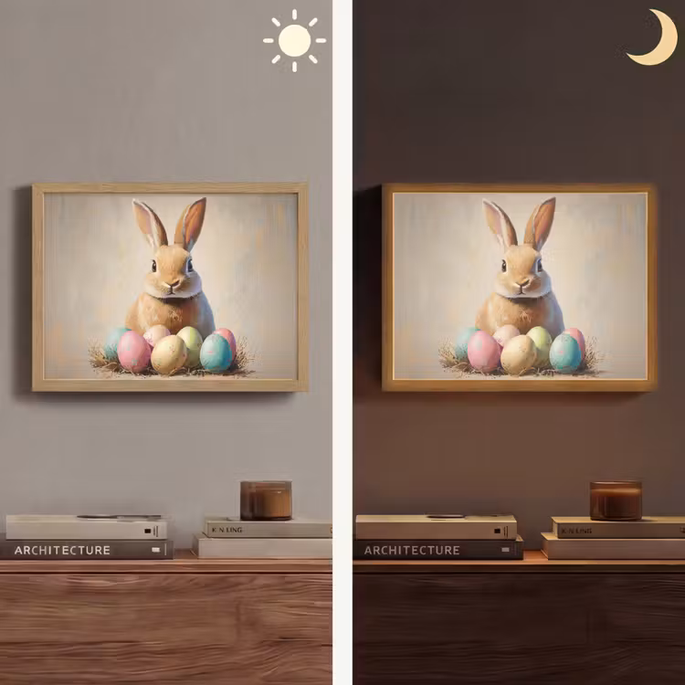 Lightbox - Wandlamp - Paashaas - Pastel - Eieren — 6
