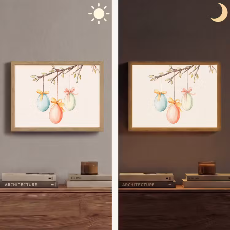 Lightbox - Wandlamp - Paastak - Strikje - Eieren — 6