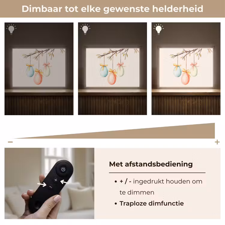 Lightbox - Wandlamp - Paastak - Strikje - Eieren — 9