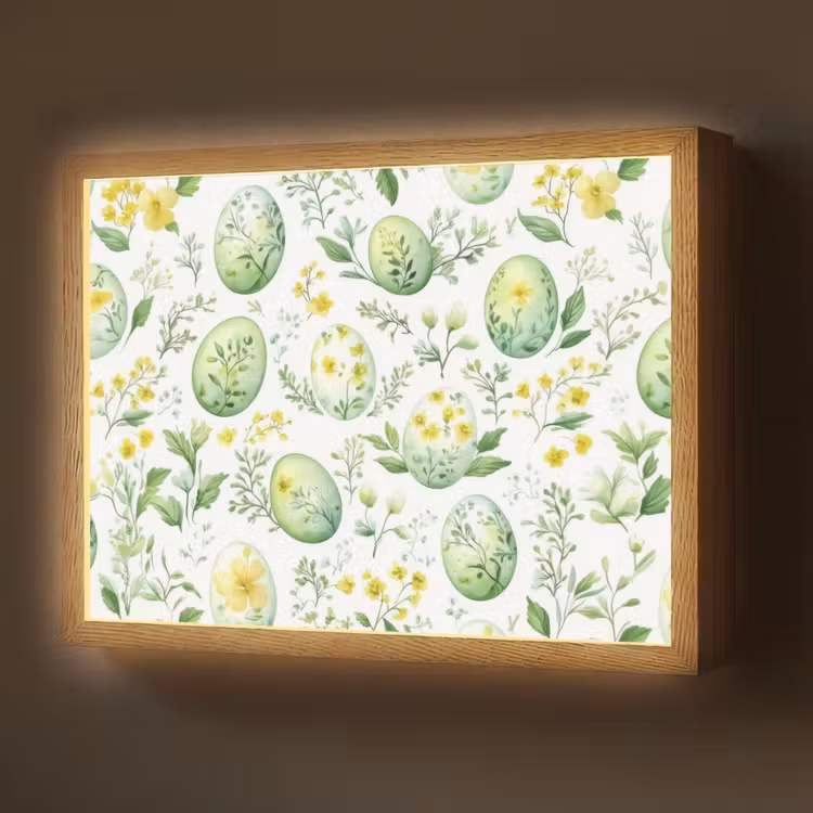 Lightbox - Wandlamp - Patroon - Groen - Eieren — 1