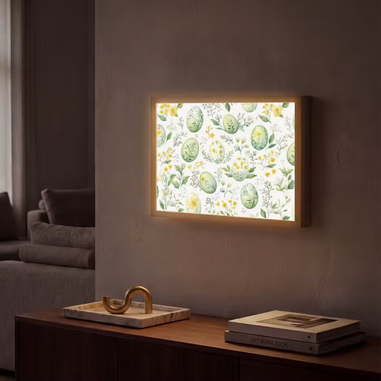 Lightbox - Wandlamp - Patroon - Groen - Eieren — 2