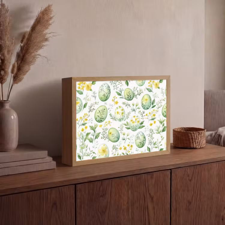 Lightbox - Wandlamp - Patroon - Groen - Eieren — 4