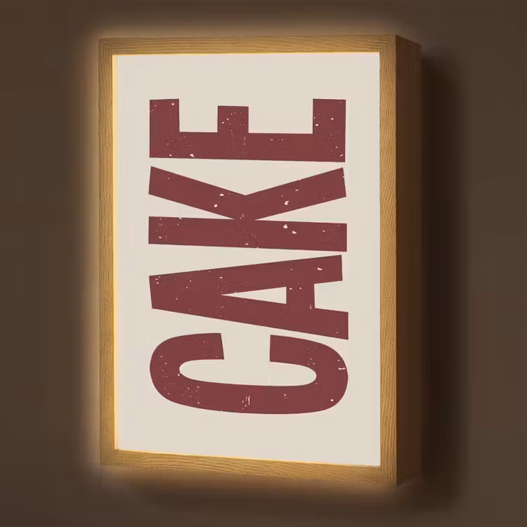 Lightbox - Wandlamp - Red - Cake - Decoratie - Eten — 1