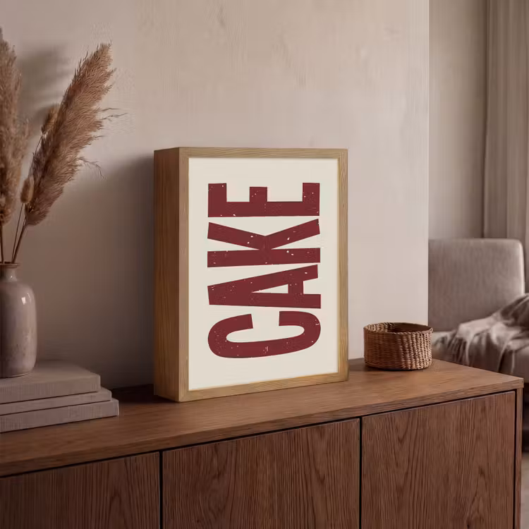 Lightbox - Wandlamp - Red - Cake - Decoratie - Eten — 4
