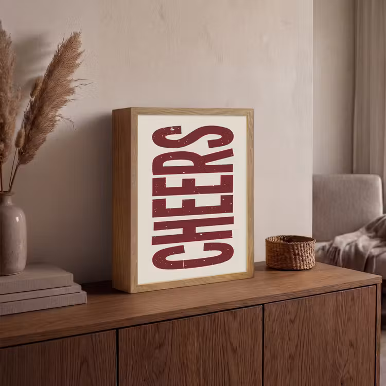 Lightbox - Wandlamp - Red - Cheers - Decoratie - Beige — 4