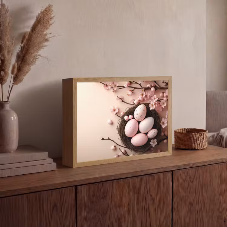 Lightbox - Wandlamp - Roze - Bloesems - Eieren — 4