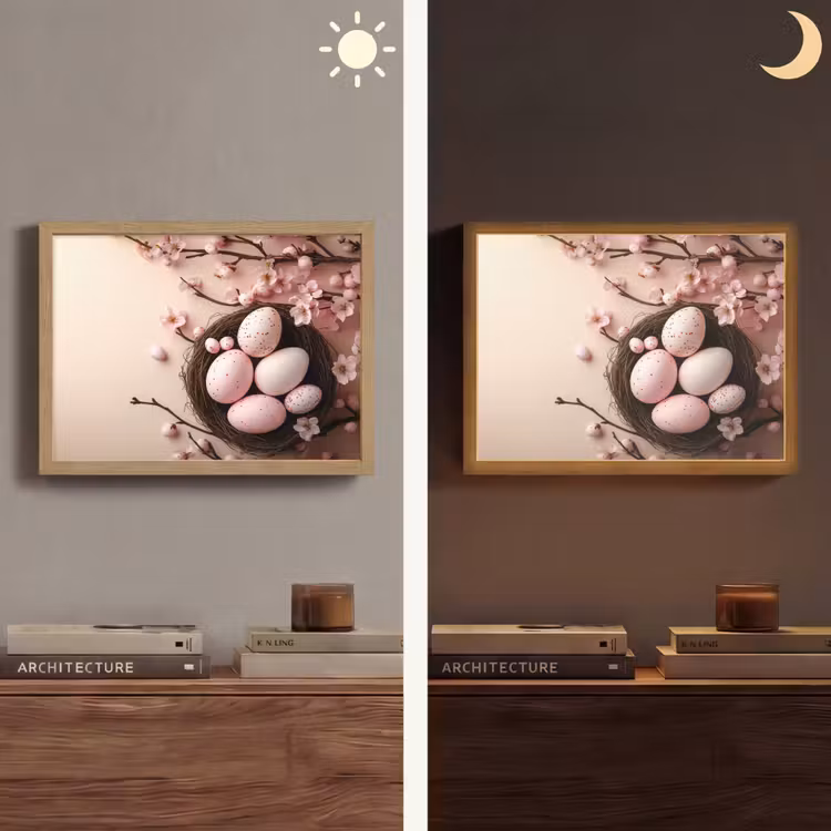 Lightbox - Wandlamp - Roze - Bloesems - Eieren — 6