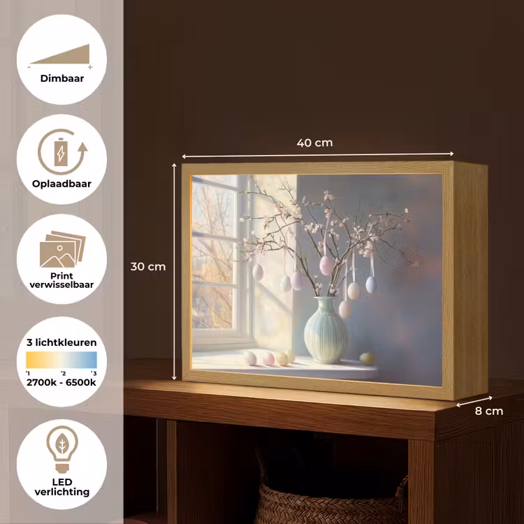 Lightbox - Wandlamp - Stilleven - Vaas - Paastak — 10