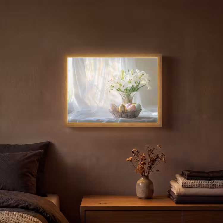 Lightbox - Wandlamp - Vaas - Eieren - Bloemen — 3