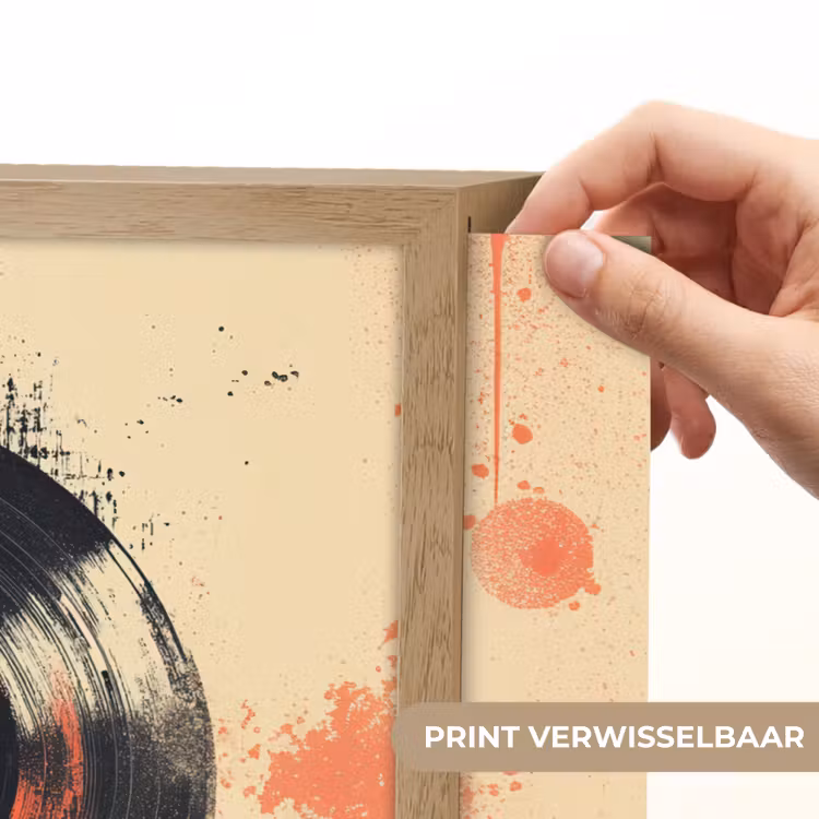 Lightbox - Wandlamp - Vinylplaat - Zwart - Verfspatten - Retro — 5