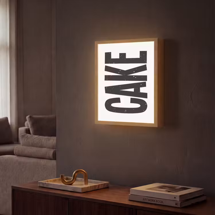 Lightbox - Wandlamp - Zwart - Cake - Eten - Decoratie — 2