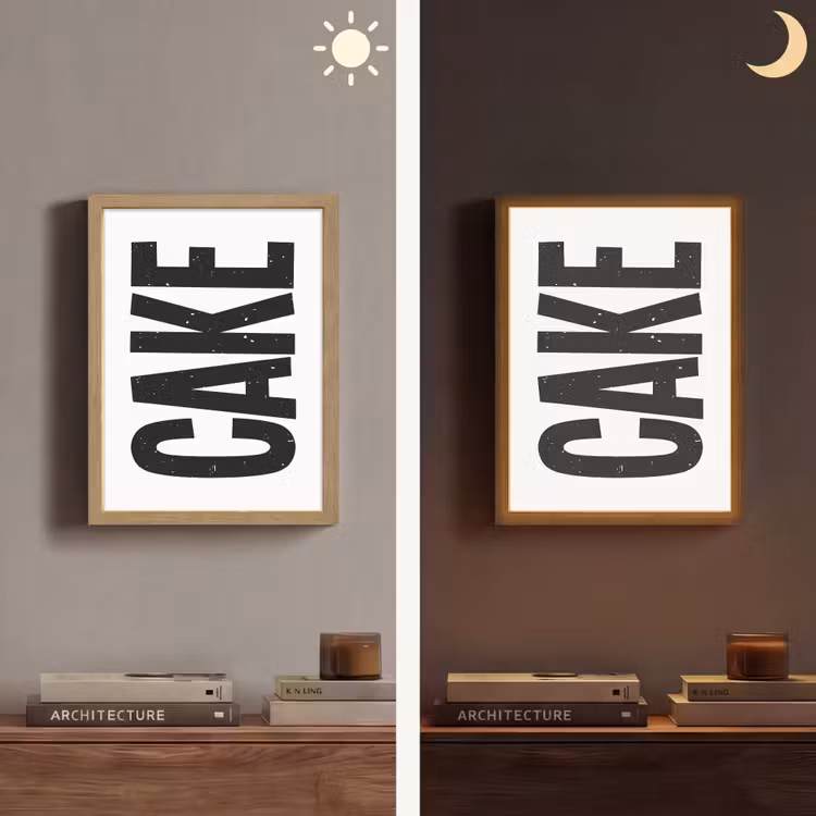 Lightbox - Wandlamp - Zwart - Cake - Eten - Decoratie — 5