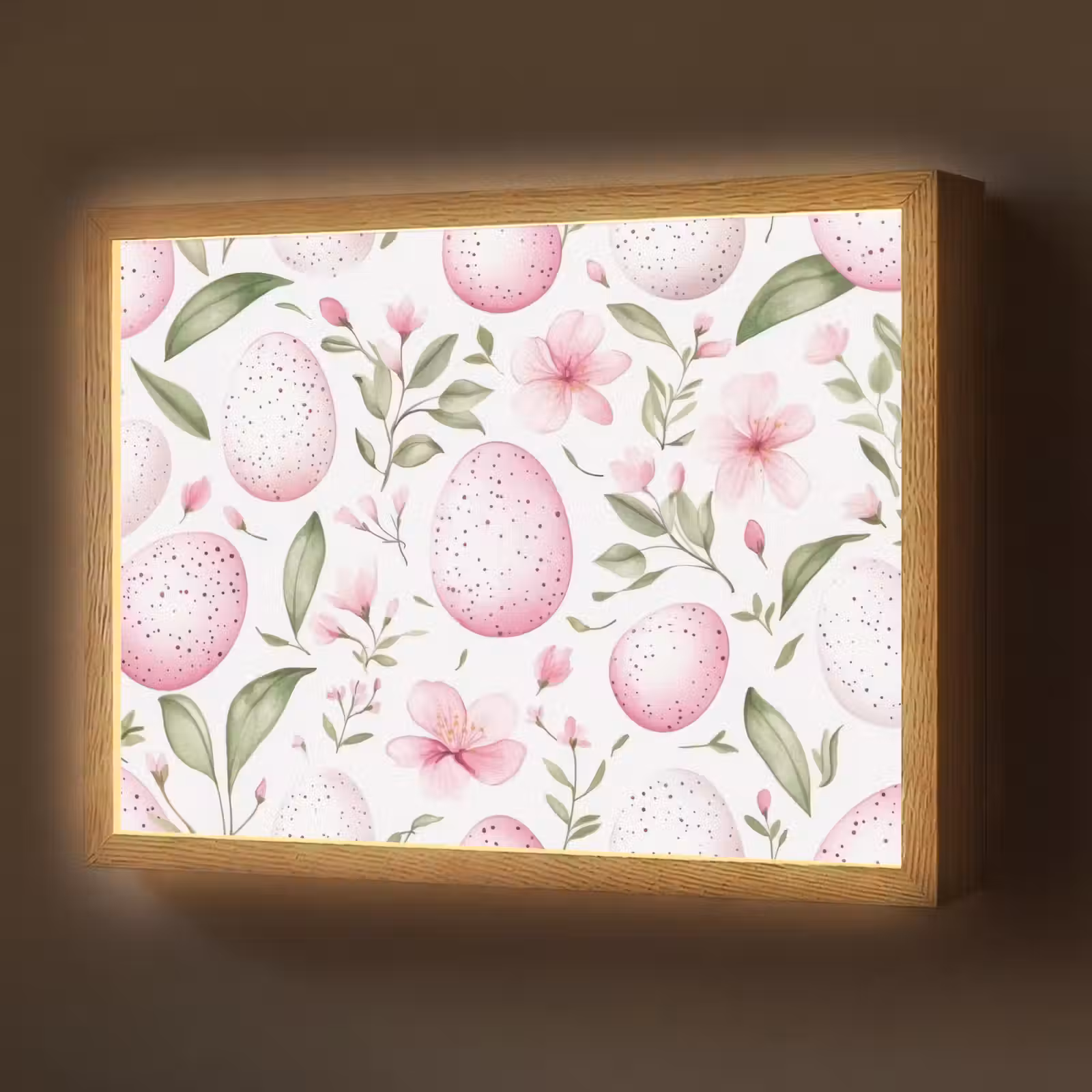 Lightbox - Wandlamp - Patroon - Eieren - Roze - Pasen — 1