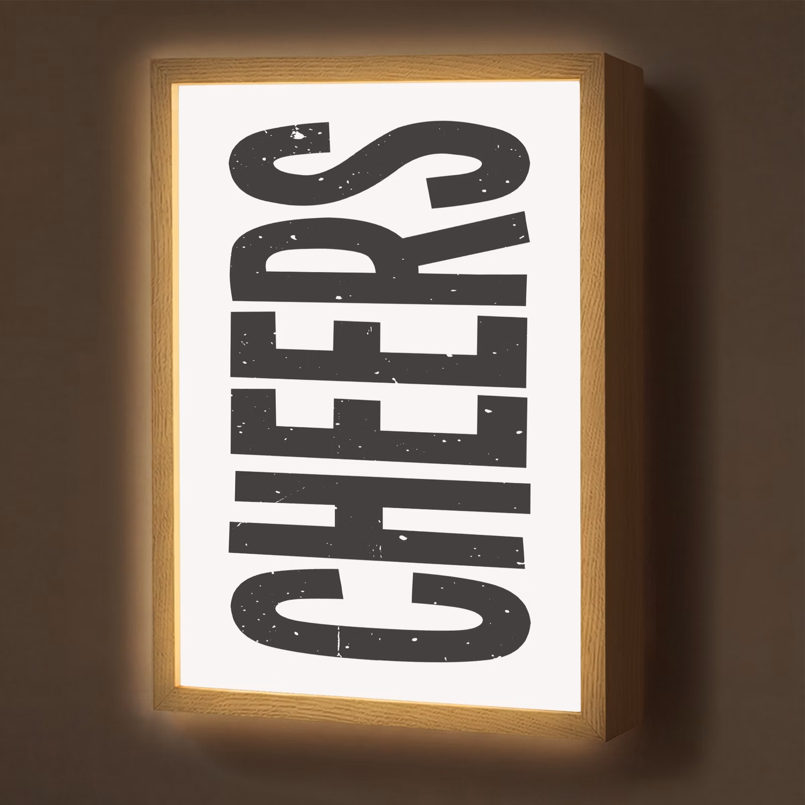 Lightbox - Wandlamp - Retro - Cheers - Zwart - Decoratie — 1