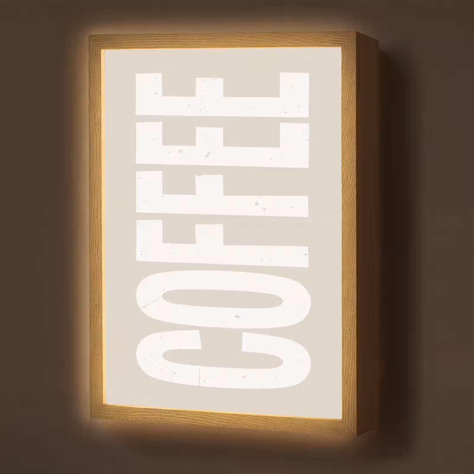 Lightbox - Wandlamp - Wit - Koffie - Vintage - Decoratie — 1