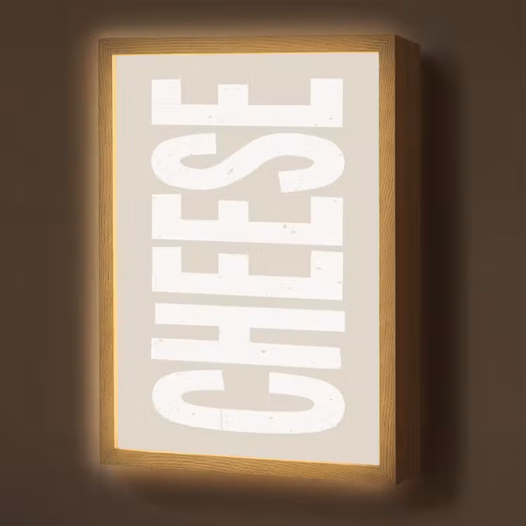 Lightbox - Wandlamp - Food - Japandi - Cheese - Decoratie — 1