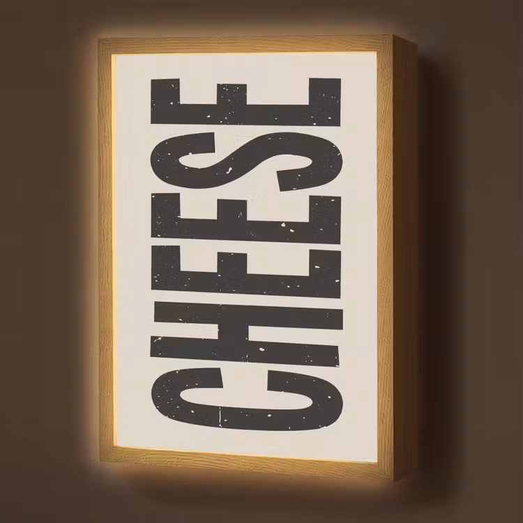 Lightbox - Wandlamp - Kaas - Decoratie - Beige - Cheese — 1