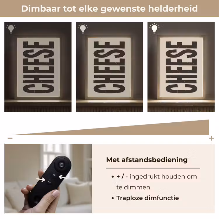 Lightbox - Wandlamp - Kaas - Decoratie - Beige - Cheese — 8