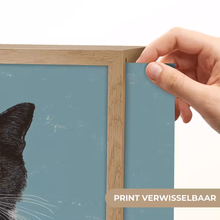 Lightbox - Wandlamp - Kat - Zwart - Koffie - Minimalistisch — 5