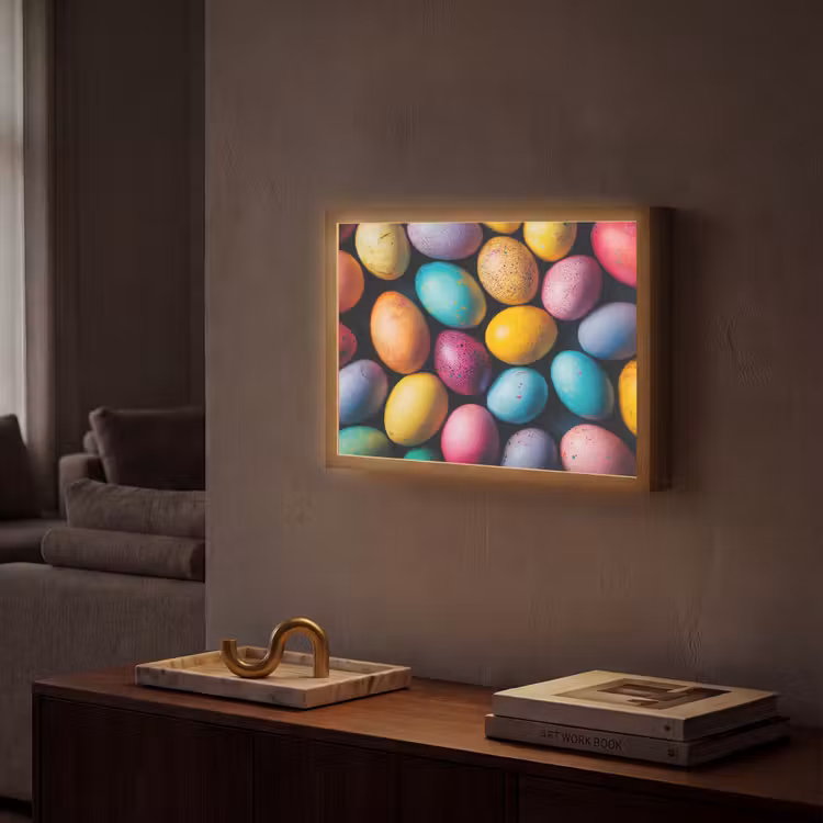 Lightbox - Wandlamp - Kleurrijk - Paaseitjes - Spetters — 2