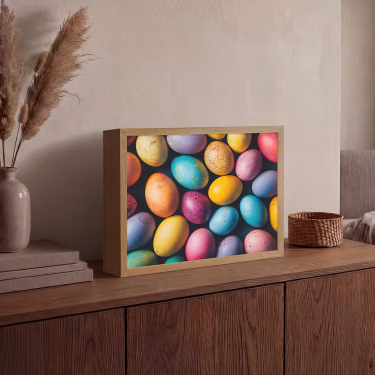 Lightbox - Wandlamp - Kleurrijk - Paaseitjes - Spetters — 4