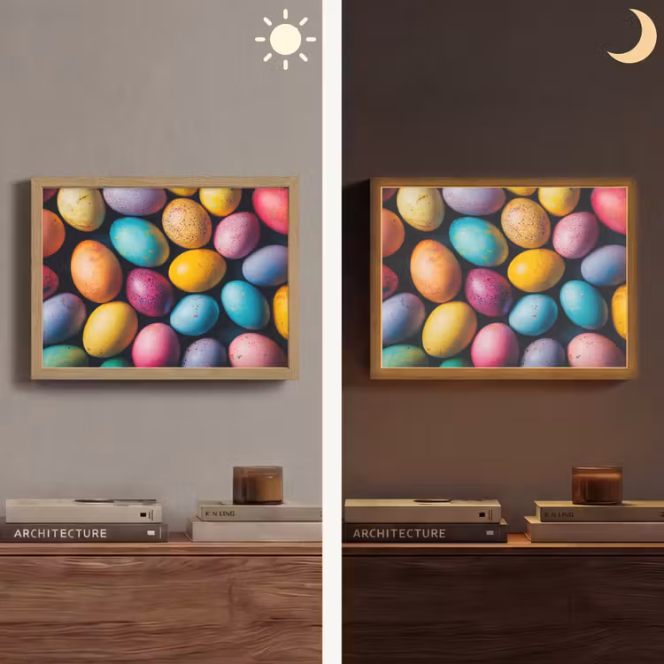 Lightbox - Wandlamp - Kleurrijk - Paaseitjes - Spetters — 6