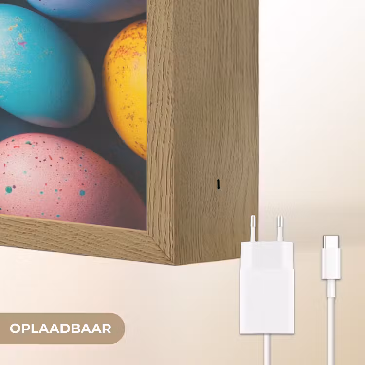 Lightbox - Wandlamp - Kleurrijk - Paaseitjes - Spetters — 7