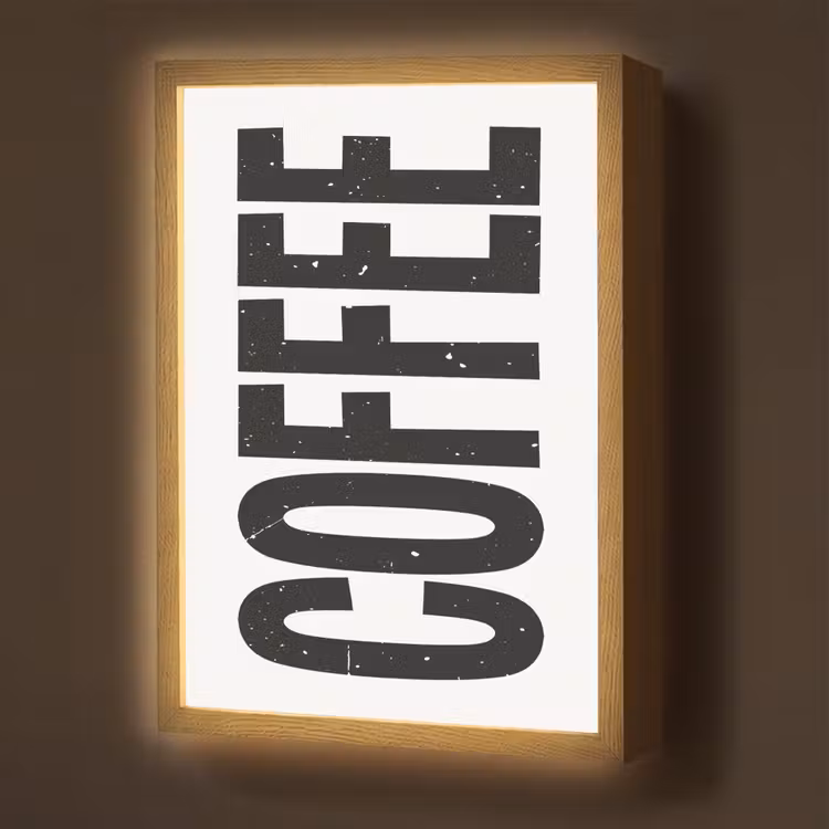 Lightbox - Wandlamp - Koffie - Decoratie - Japandi - Vintage — 1