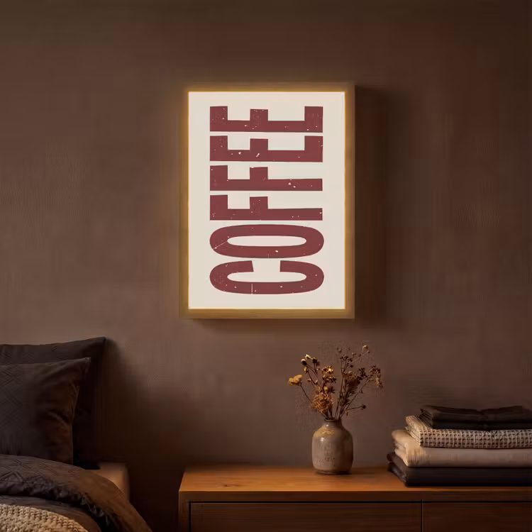Lightbox - Wandlamp - Koffie -Japandi - Rood - Vintage — 3
