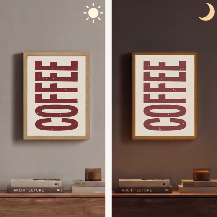 Lightbox - Wandlamp - Koffie -Japandi - Rood - Vintage — 5