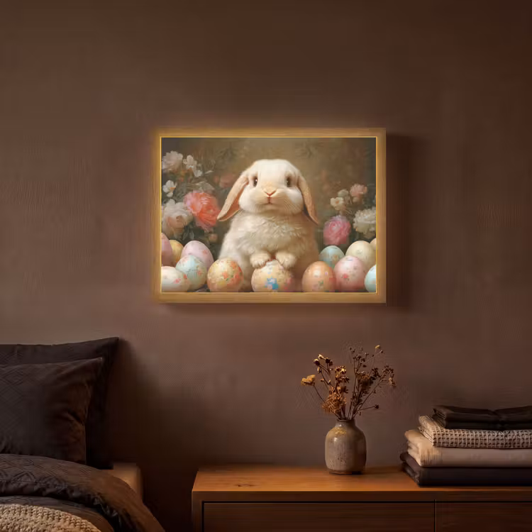 Lightbox - Wandlamp - Konijn - Paaseieren - Stilleven — 3