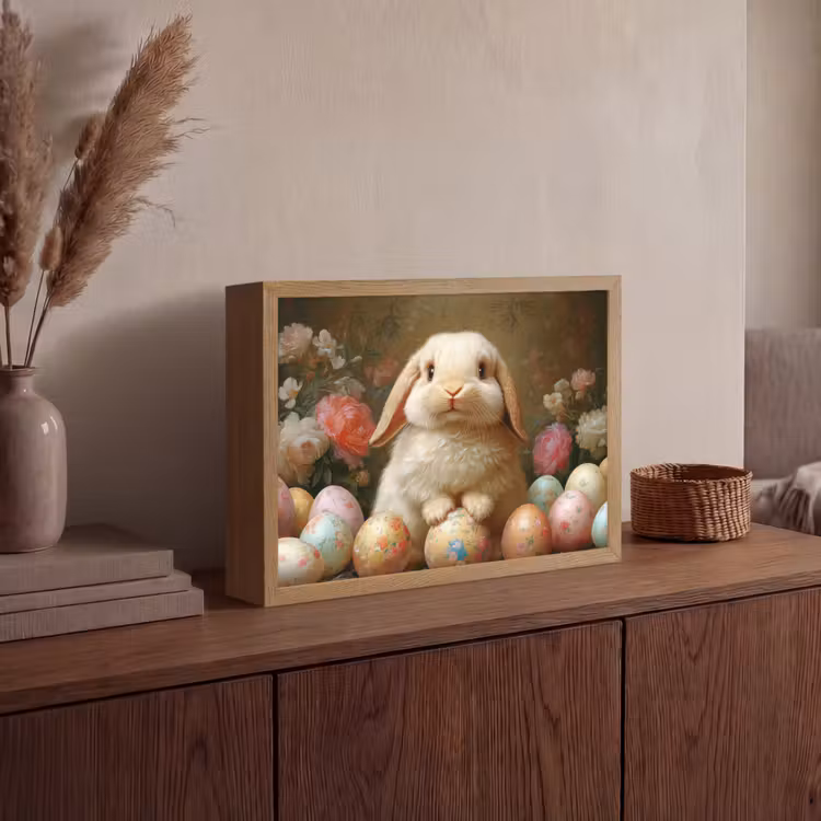 Lightbox - Wandlamp - Konijn - Paaseieren - Stilleven — 4