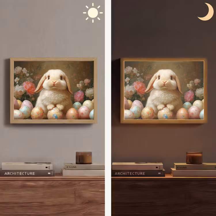 Lightbox - Wandlamp - Konijn - Paaseieren - Stilleven — 6