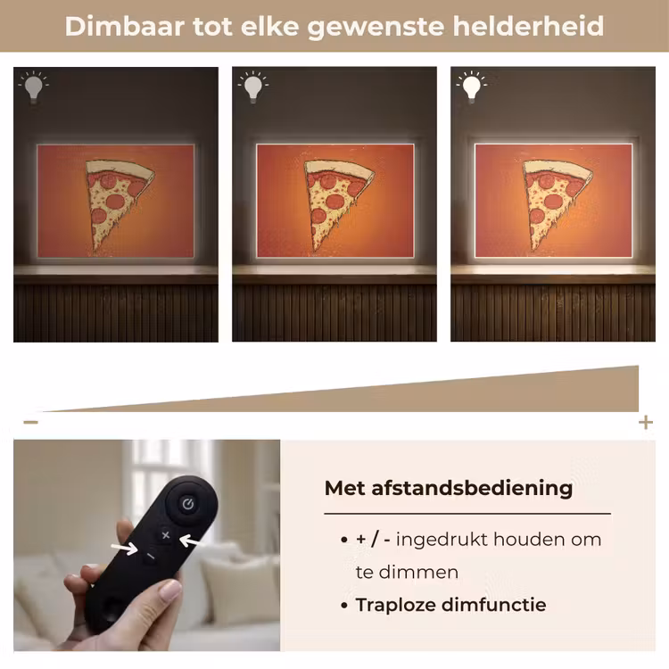 Lightbox - Wandlamp - Pizza - Kaas - Rood - Pepperoni — 9