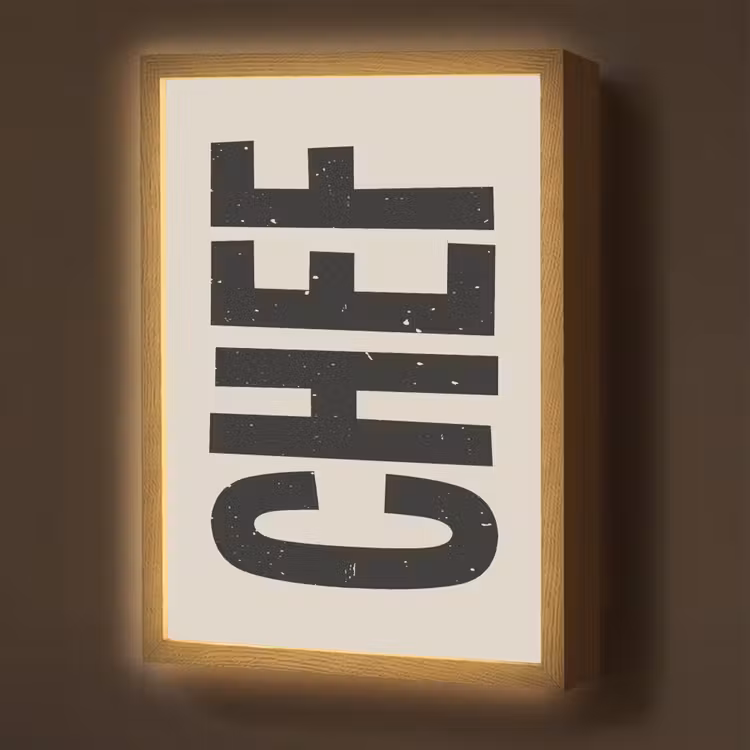 Lightbox - Wandlamp - Vintage - Chef - Japandi - Zwart — 1