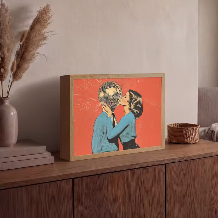 Lightbox - Wandlamp - Vrouw - Retro - Discobal - Kus — 4