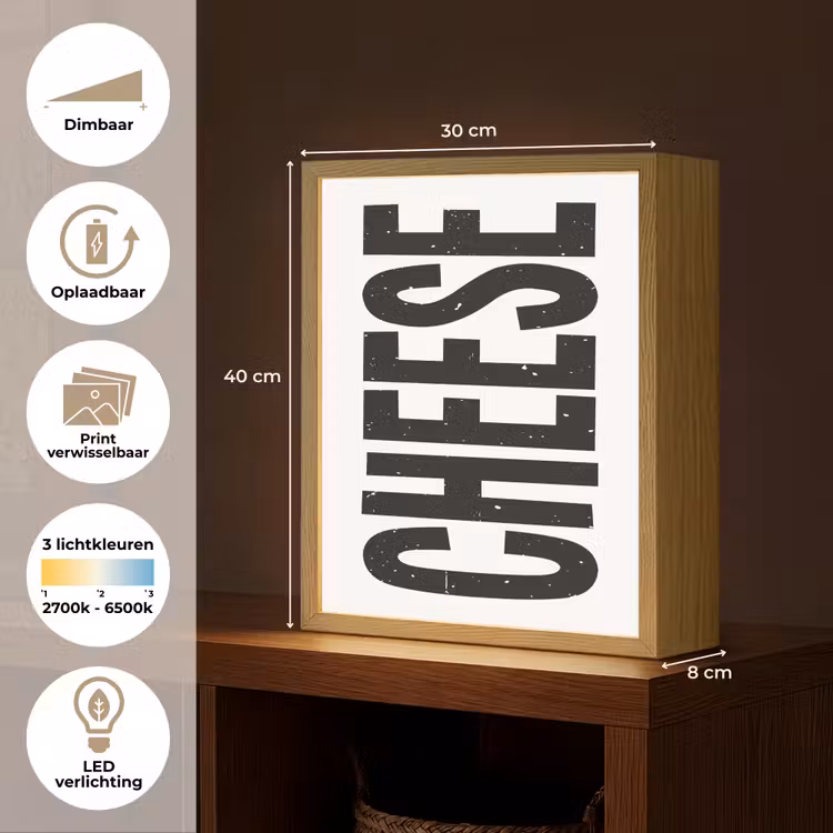 Lightbox - Wandlamp - Zwart - Vintage - Cheese - Japandi — 9