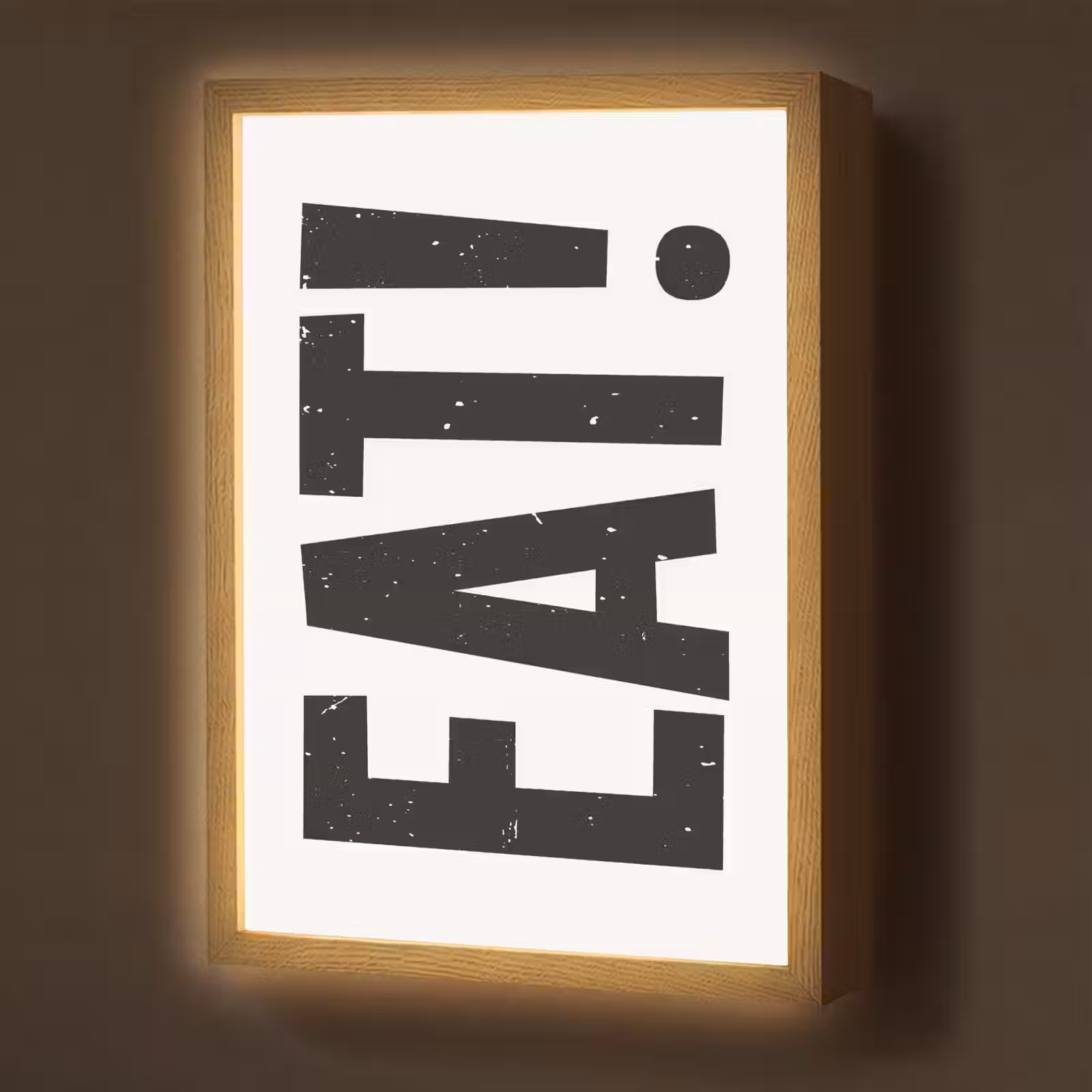 Lightbox - Wandlamp - Decoratie - Eten - Zwart - Wit — 1