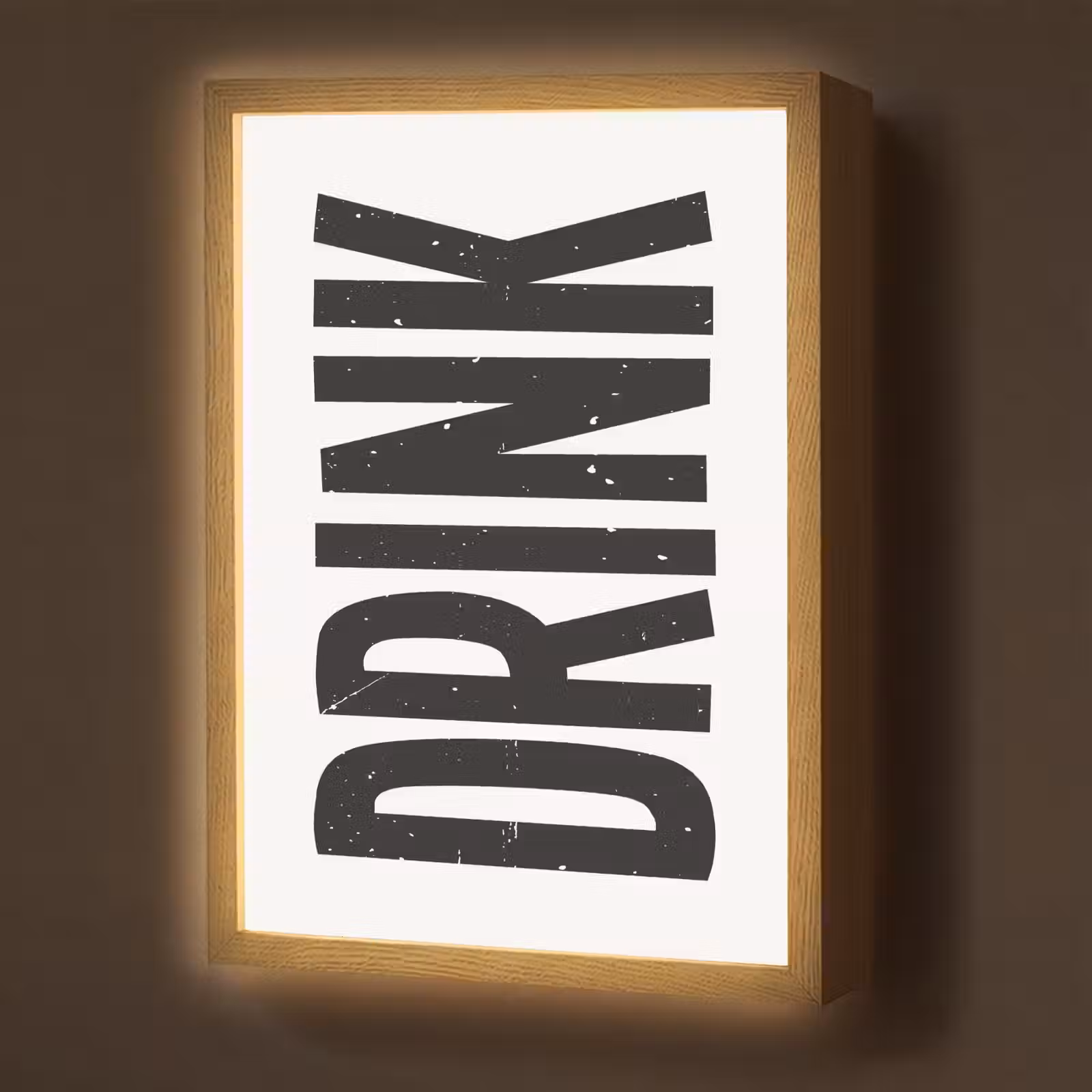 Lightbox - Wandlamp - Drink - Zwart - Wit - Decoratie — 1