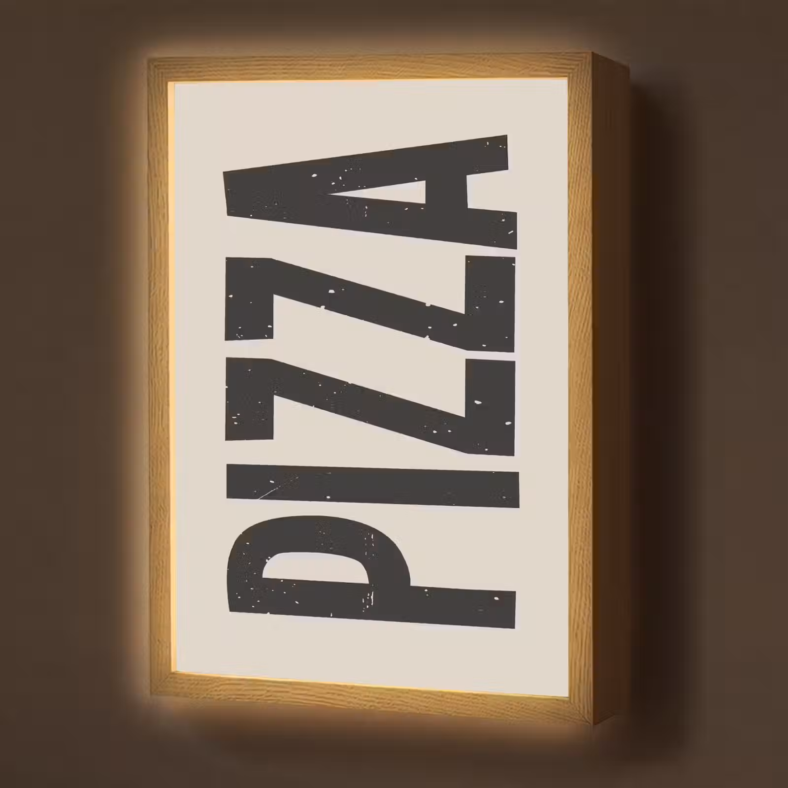 Lightbox - Wandlamp - Pizza - Decoratie - Japandi - Vintage — 1