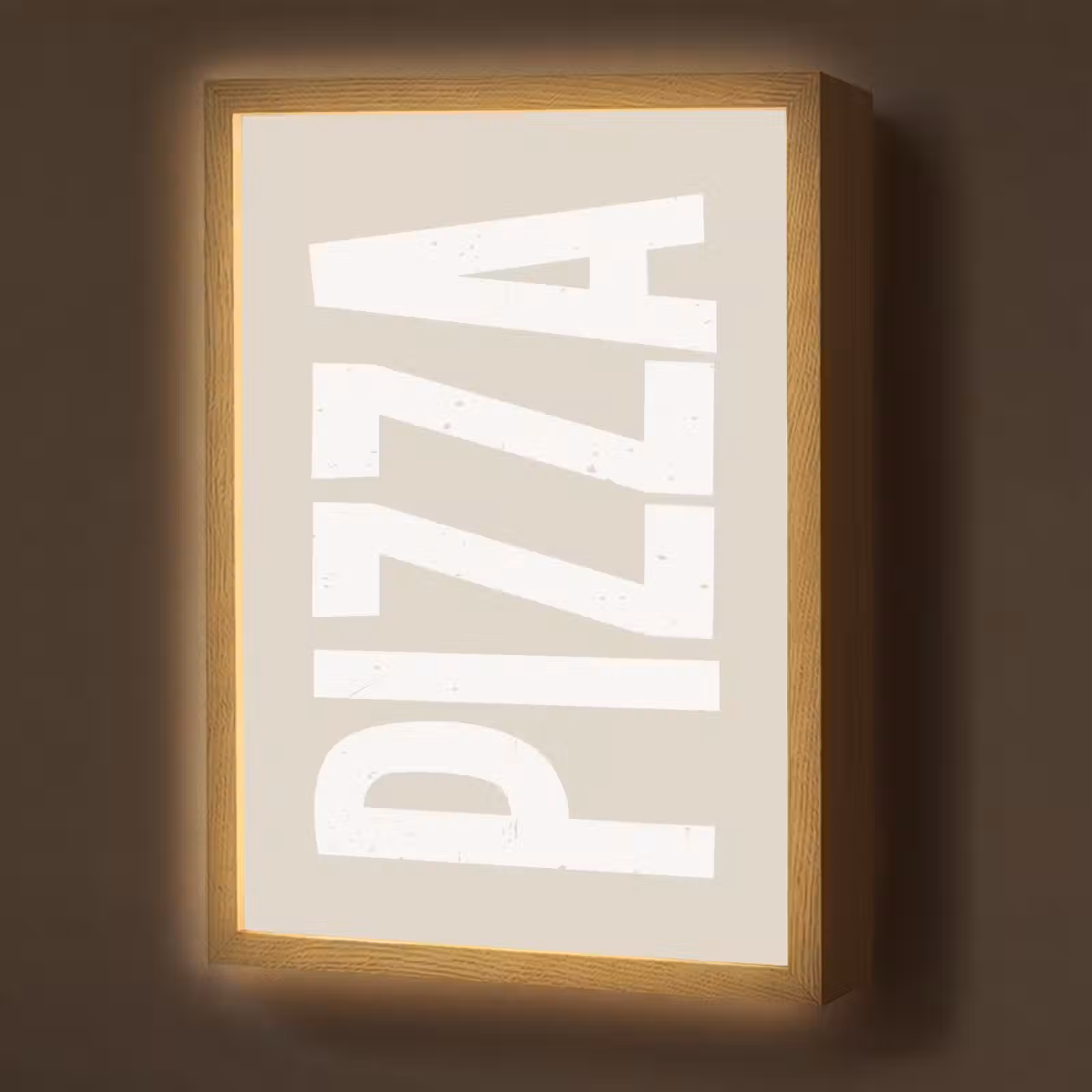 Lightbox - Wandlamp - Pizza - Decoratie - Japandi - Wit — 1