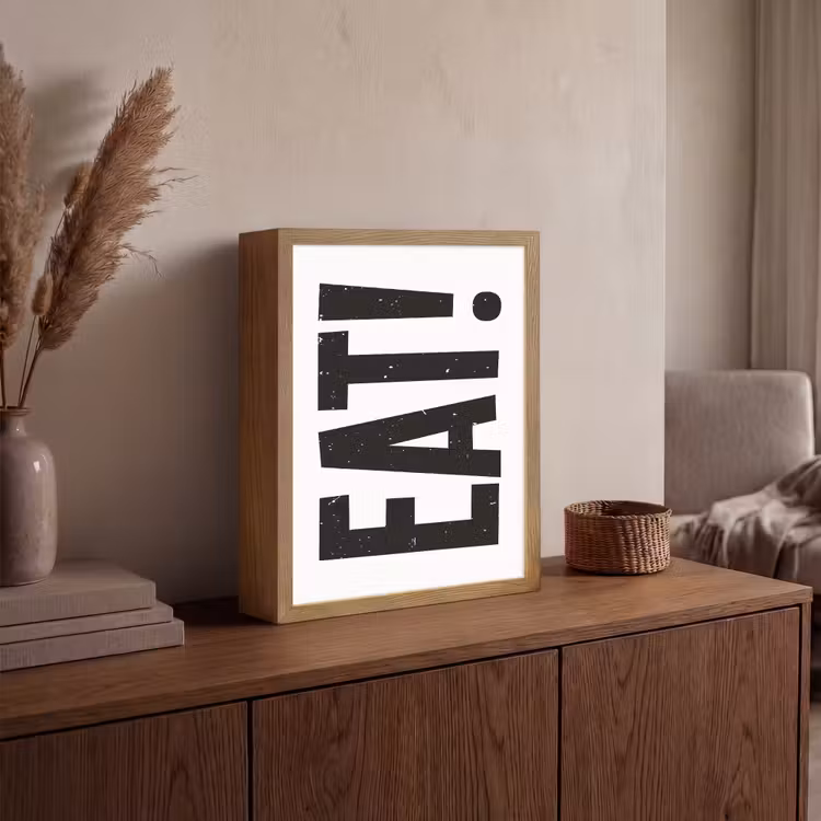 Lightbox - Wandlamp - Decoratie - Eten - Zwart - Wit — 4