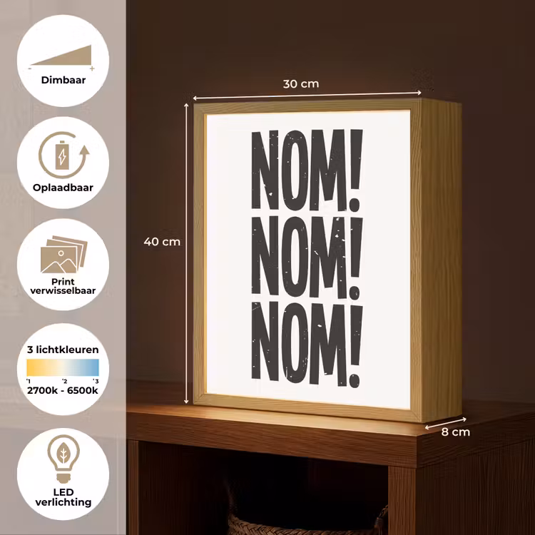 Lightbox - Wandlamp - Decoratie - Japandi - Vintage - Zwart — 9