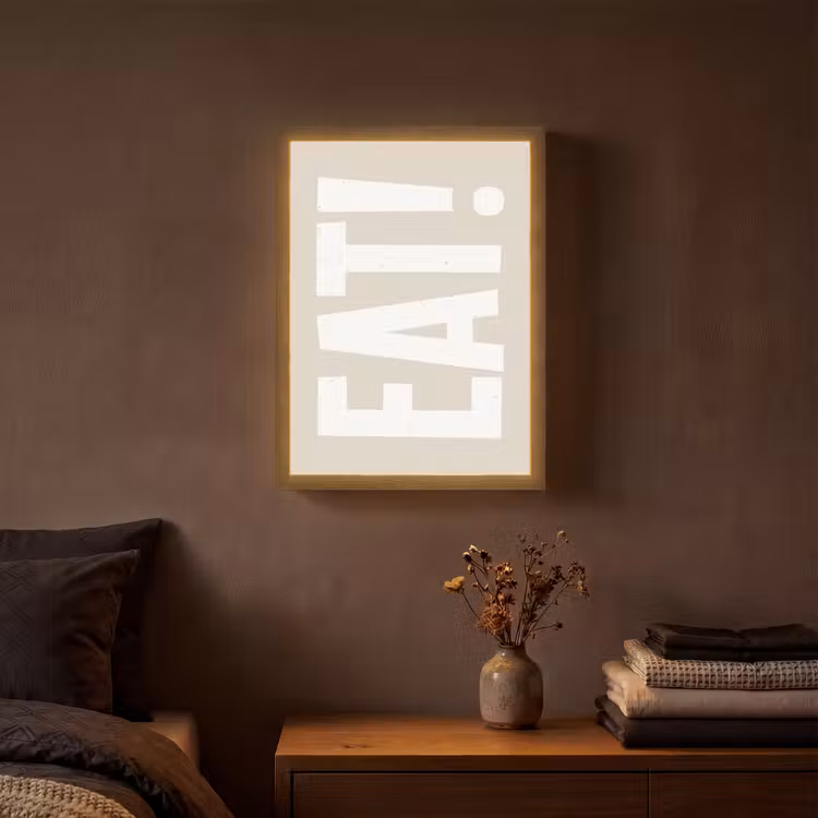 Lightbox - Wandlamp - Eten - Decoratie - Beige - Wit — 3
