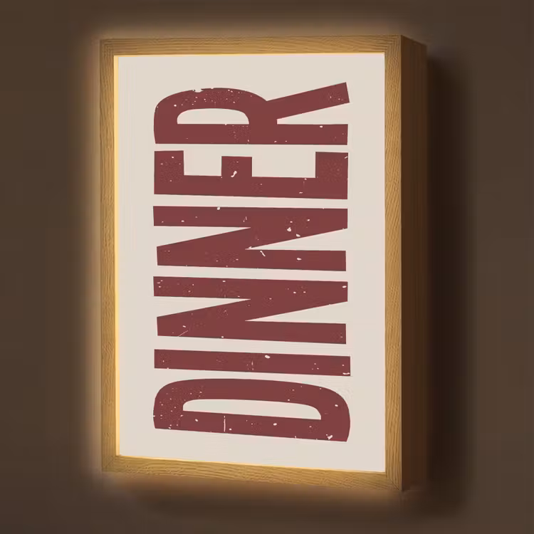 Lightbox - Wandlamp - Eten - Decoratie - Rood - Vintage — 1