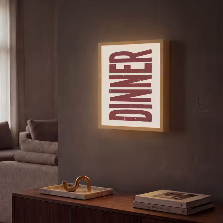 Lightbox - Wandlamp - Eten - Decoratie - Rood - Vintage — 2